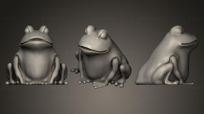Статуэтки животных (Статуя лягушки, STKJ_0289) 3D модель для ЧПУ станка